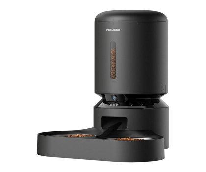 Artykuły dla zwierząt Petlibro DOZOWNIK KAMY Z KAMERĄ GRANARY Z PODWÓJNĄ MISĄ, 5L (CZARNY)